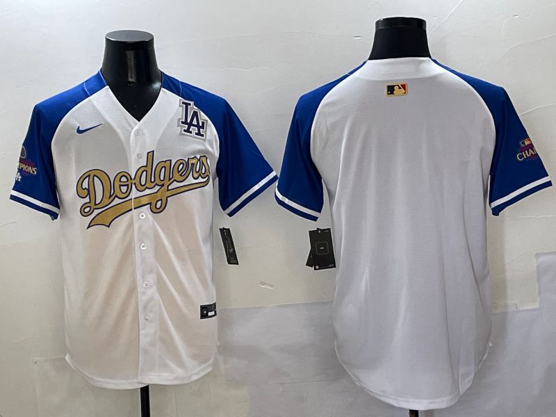 Men Los Angeles Dodgers Blank White Blue Gold Game Nike 2025 MLB Jersey style 4296->los angeles dodgers->MLB Jersey